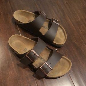 Brown Leather Birkenstocks